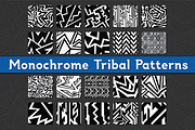 Monochrome Tribal Patterns, a Pattern Graphic by Gudiny (Thumbnail 1 of 22)