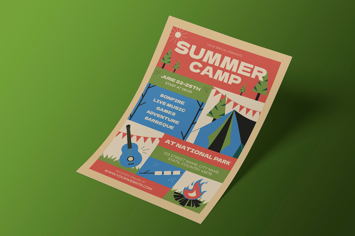 Summer Camp Flyer, a Flyer Template by Neermana (Photo 2 of 4)