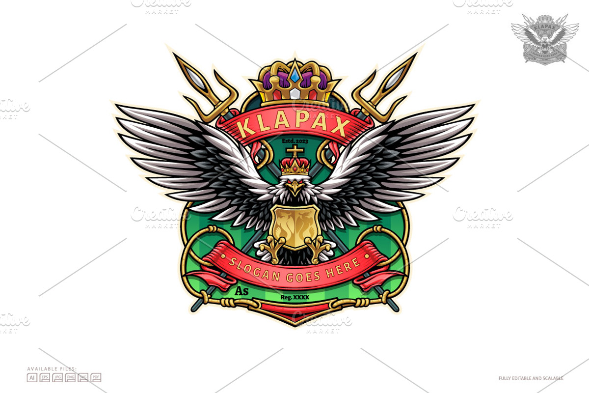 Royal King Bird Logo Template, a Branding & Logo Template by Kongstones_std (Photo 3 of 6)