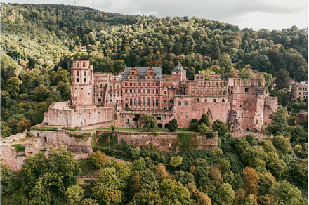 The castle ruin in Heidelberg, Baden