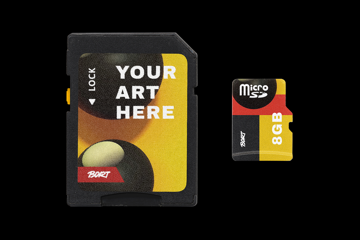 SD Card Mockup Pack, a Device Mockup by BORT GRAPHIC (Photo 1 of 7)