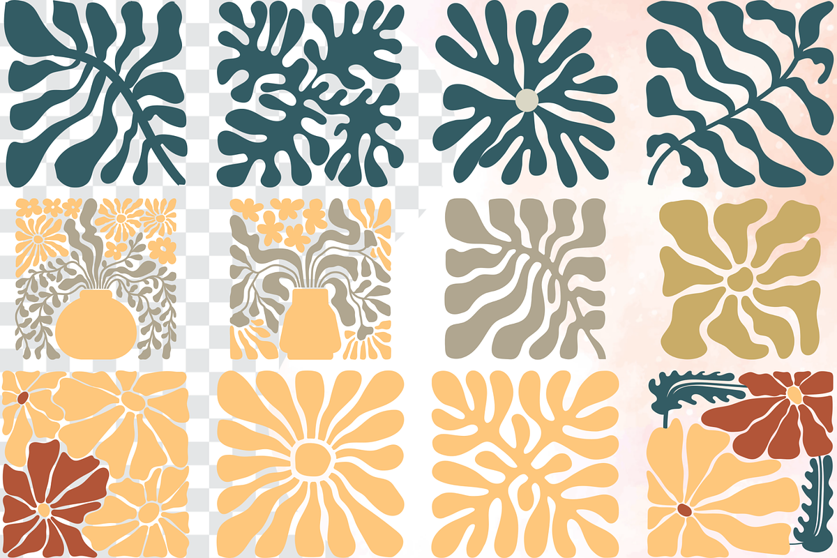 Groovy Earth Tone Flower PNG Set, an Object Graphic by Flourish Spark (Photo 4 of 10)