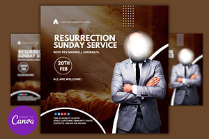 Editable Resurrection Service Flyer