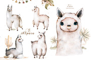 Alpaca Cute WildLife Watercolor Set, an Animal Illustration by Ann Art Houze (Thumbnail 2 of 12)