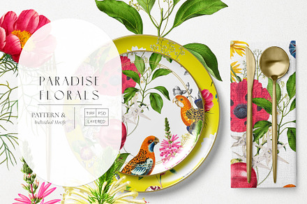 Paradise Florals Prints & Motifs