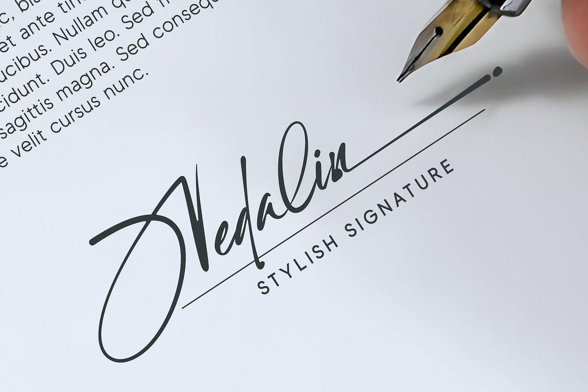 Nedalin | Signature Font, a Script Font by Lemonthe (Photo 4 of 9)