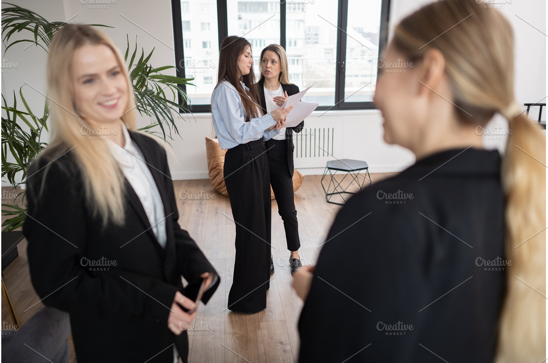 Three professional businesswomen, a Business Photo by undrey