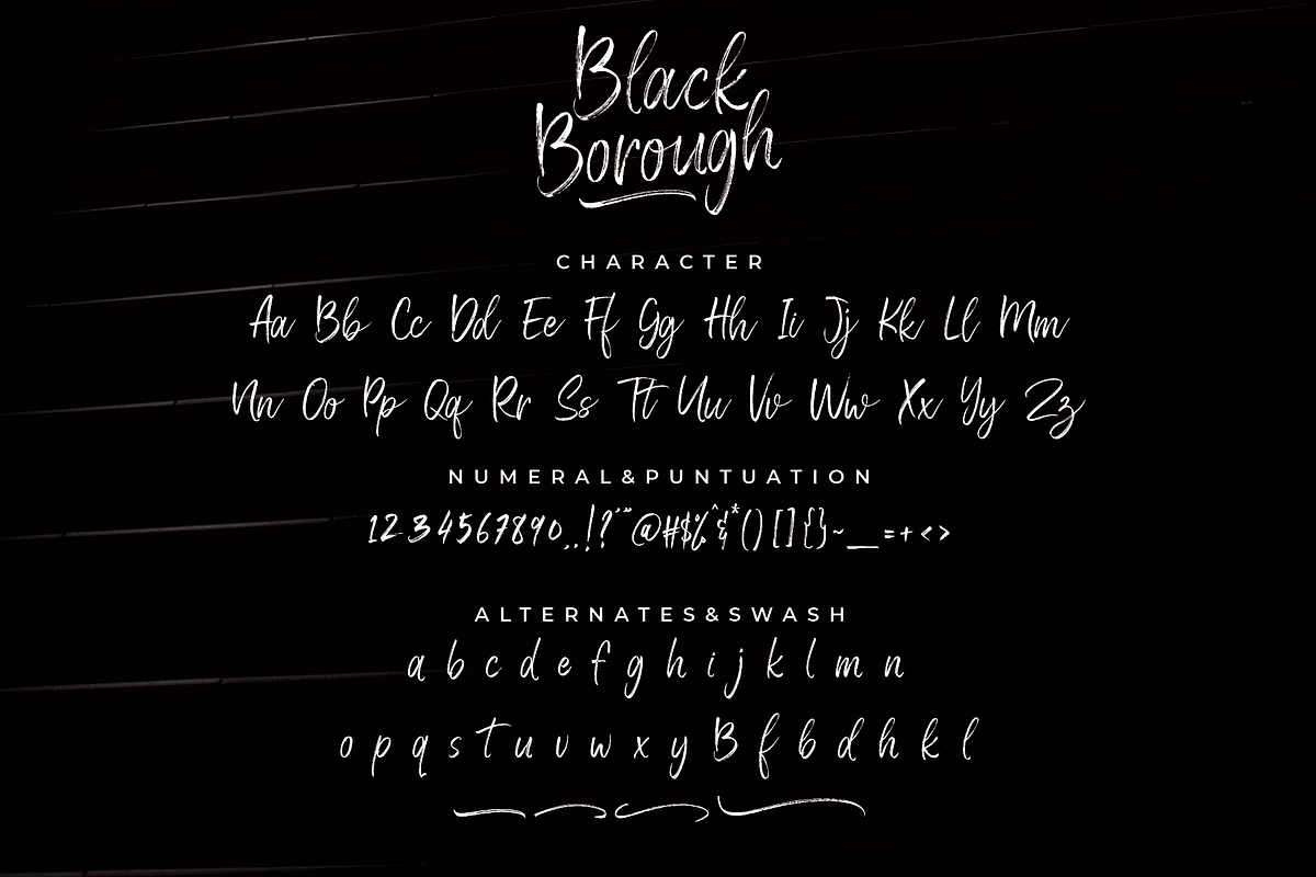Black Borough Brush Font, a Script Font by sizimon (Photo 2 of 9)