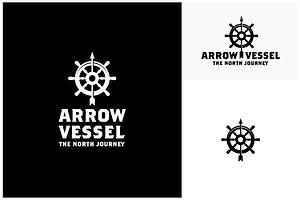 Ship Boat Steering Wheel Arrow Logo, a Branding & Logo Template by Enola99d
