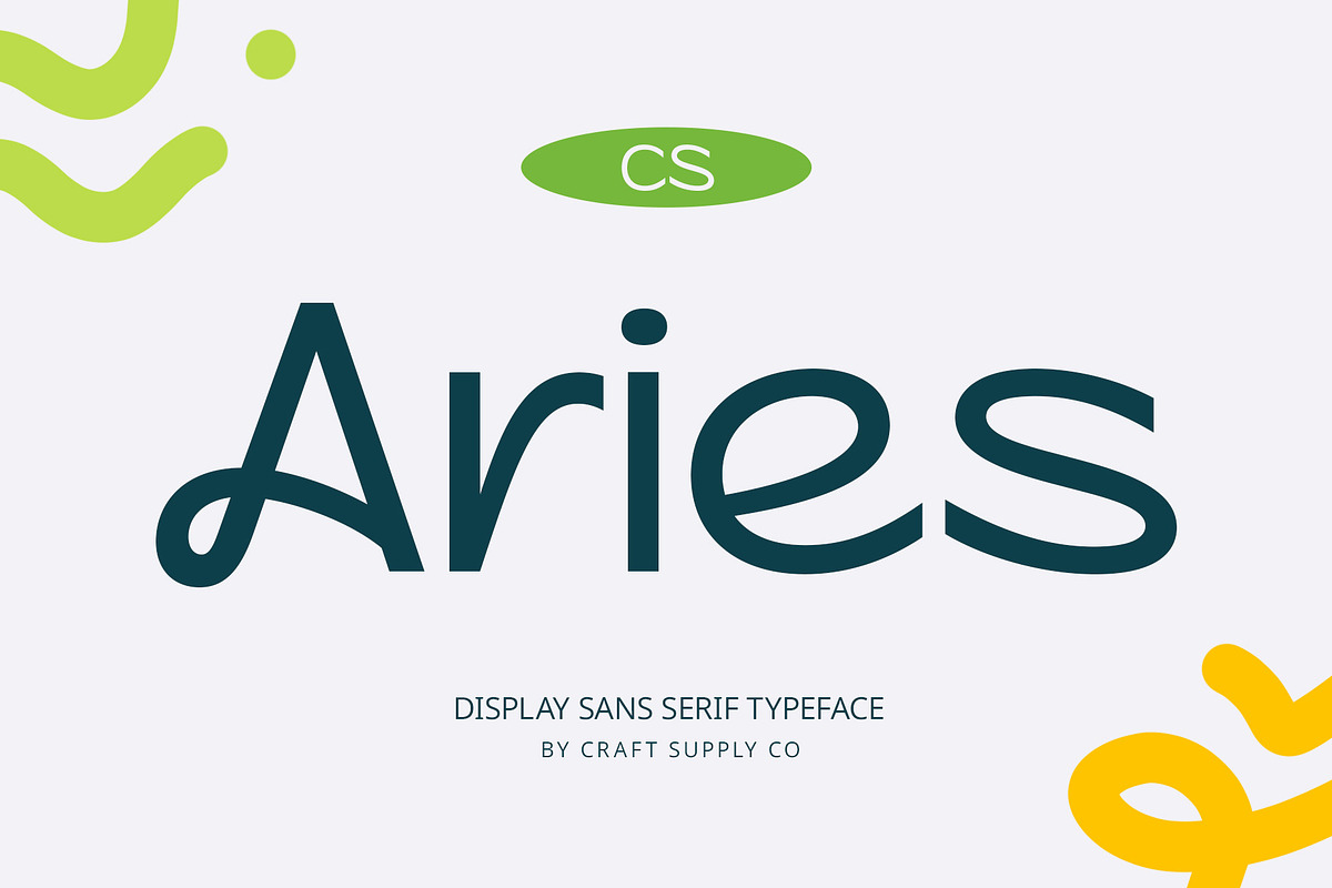 CS Aries – Display Sans Serif Font, a Sans Serif Font by Craft Supply Co. (Photo 1 of 8)