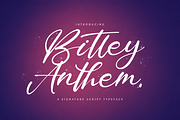 Bitley Anthem - Handwritten Font, a Script Font by StringLabs (Thumbnail 1 of 10)