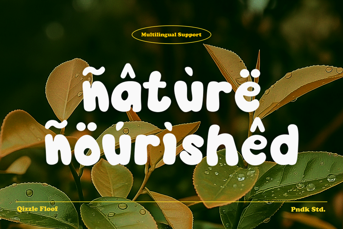 Qizzle Floof - Groovy Bubble Typefac, a Sans Serif Font by Pandeka Studio (Photo 8 of 9)