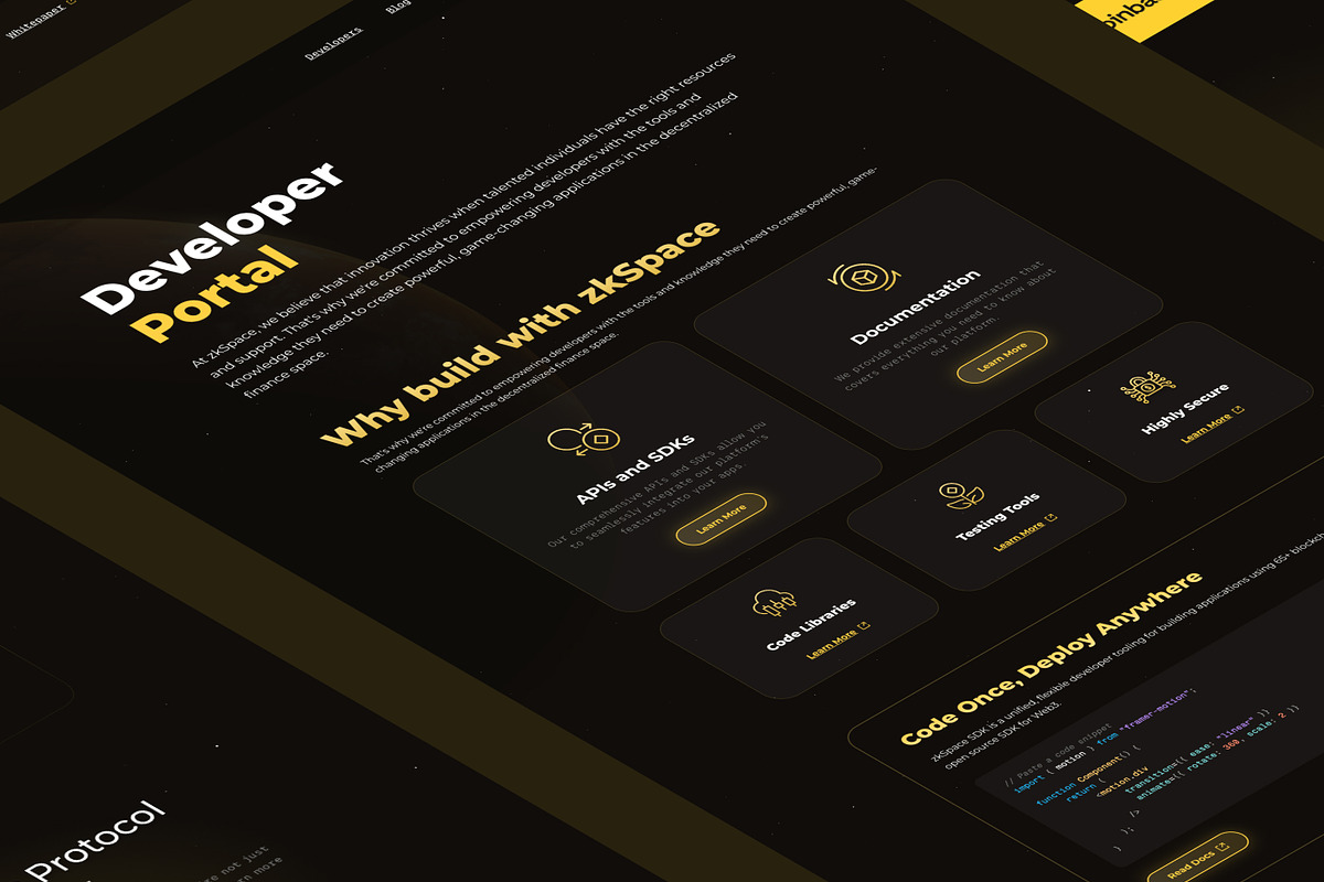 zkSpace – Blockchain/DeFi Framer Web, a Templates & Theme by Spline Machine (Photo 3 of 5)