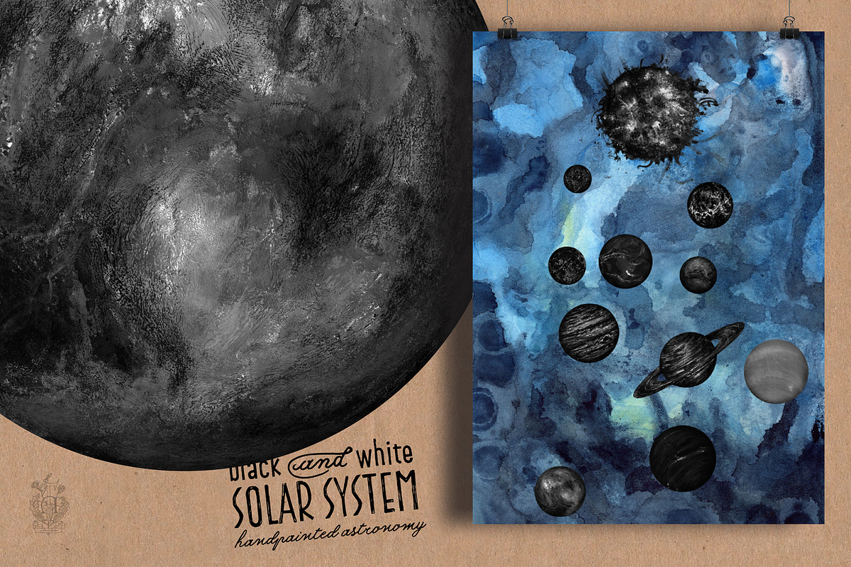 Solar System with gouache and ink, an Illustration by Andrea Tardivo (Photo 14 of 16)