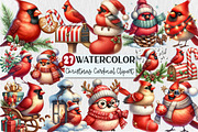 Christmas Cardinal Clipart Bundle, an Illustration by Rose Art (Thumbnail 1 of 5)