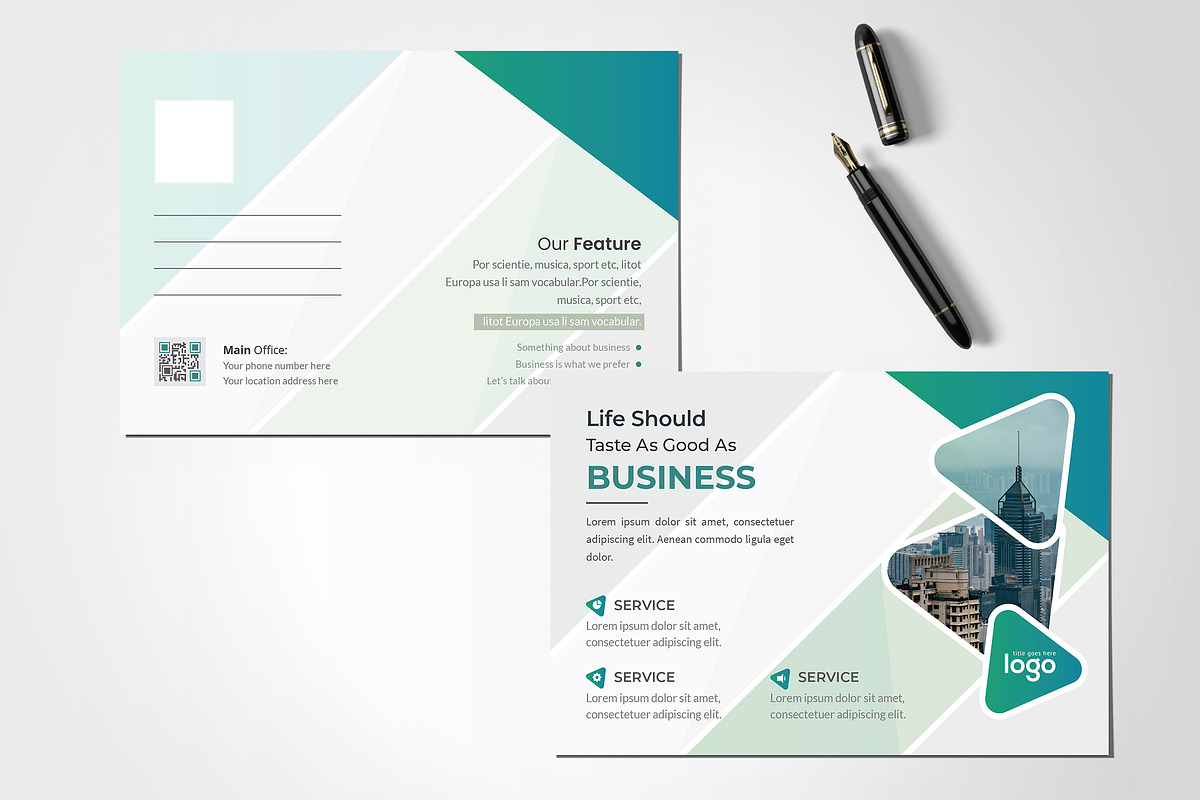 Post Card Design Template, a Card Template by ZAAS (Photo 3 of 5)