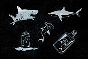 Shark Vectors for Sketch or Illus, a Templates & Theme by Aloha Philly (Thumbnail 4 of 4)