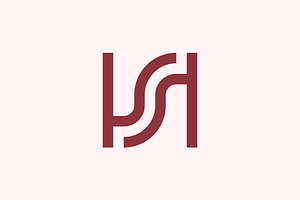 modern letter SH or HS logo, a Branding & Logo Template by Rasagama Studio