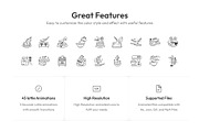 Animated Pancake Icon Pack, an Outline Icon by Prosymbols (Thumbnail 2 of 4)