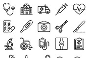 39 Vector Healthcare Medical Icon, an Outline Icon by adenpinkstore (Thumbnail 1 of 2)