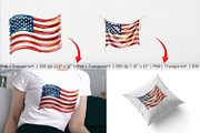 Watercolor American Flag, a Graphic by Artnoy (Thumbnail 3 of 5)