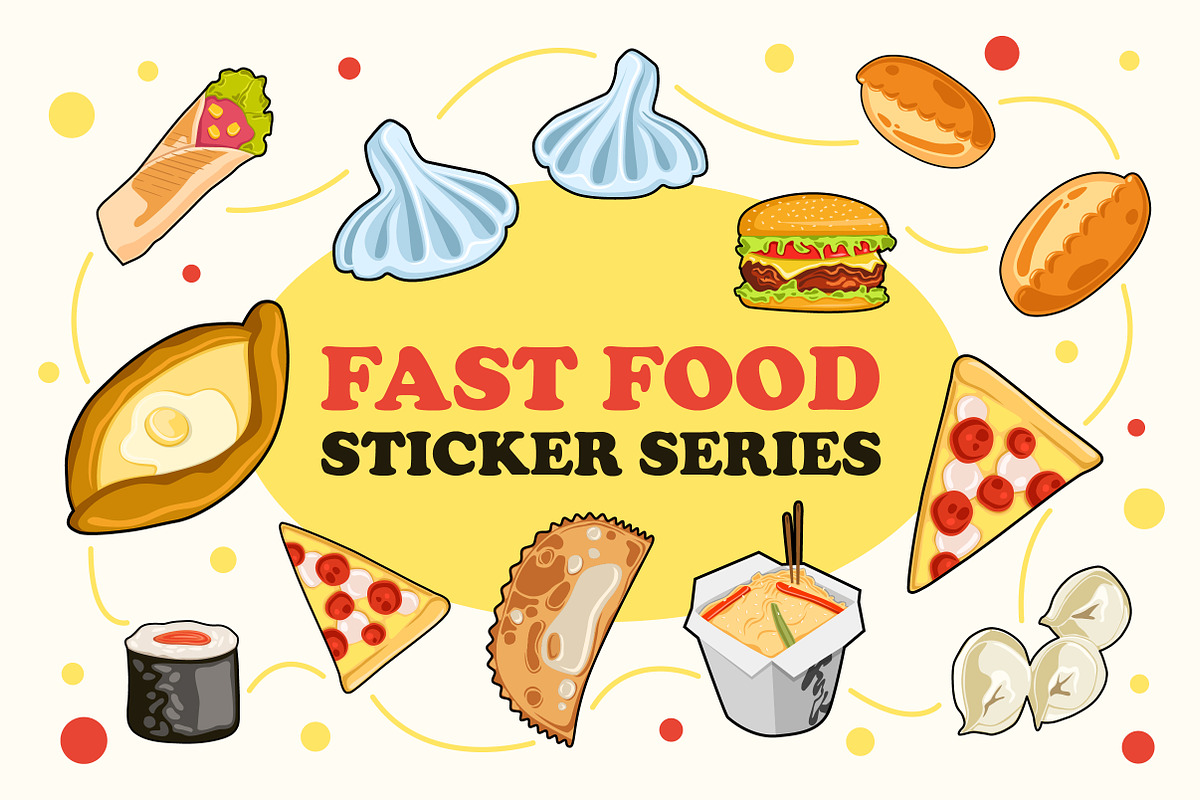 Stickers & pins Fast food, a Food Illustration by Onceli*art (Photo 1 of 6)