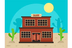 Desert Saloon Concept Background