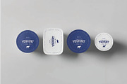 Top View Of Four Yoghurt Lids Mockup, a Packaging Mockup by DesignRushMarket (Thumbnail 1 of 2)