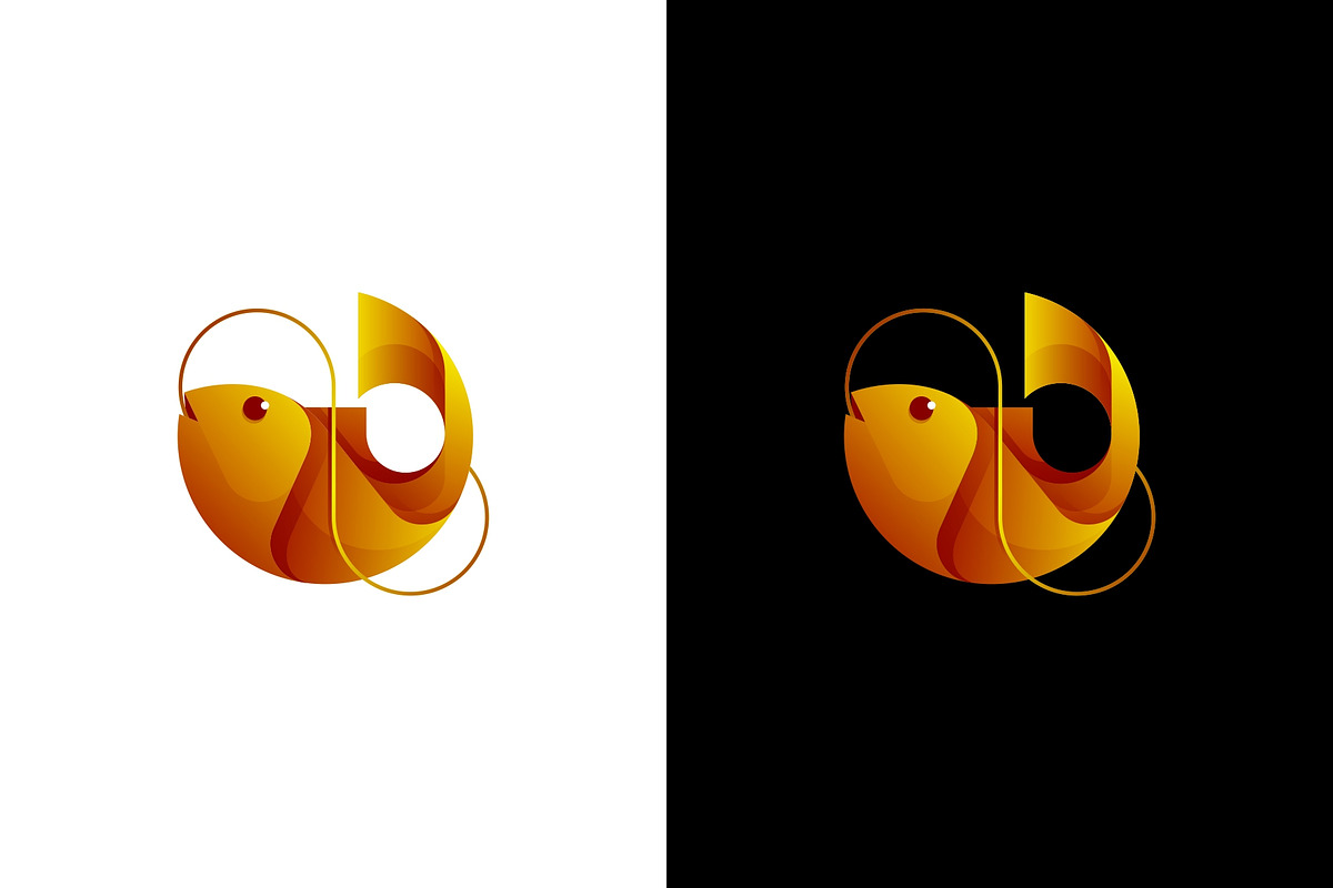 Gradient Modern Gold Fish Logo, a Branding & Logo Template by Artnivora.Std (Photo 3 of 4)
