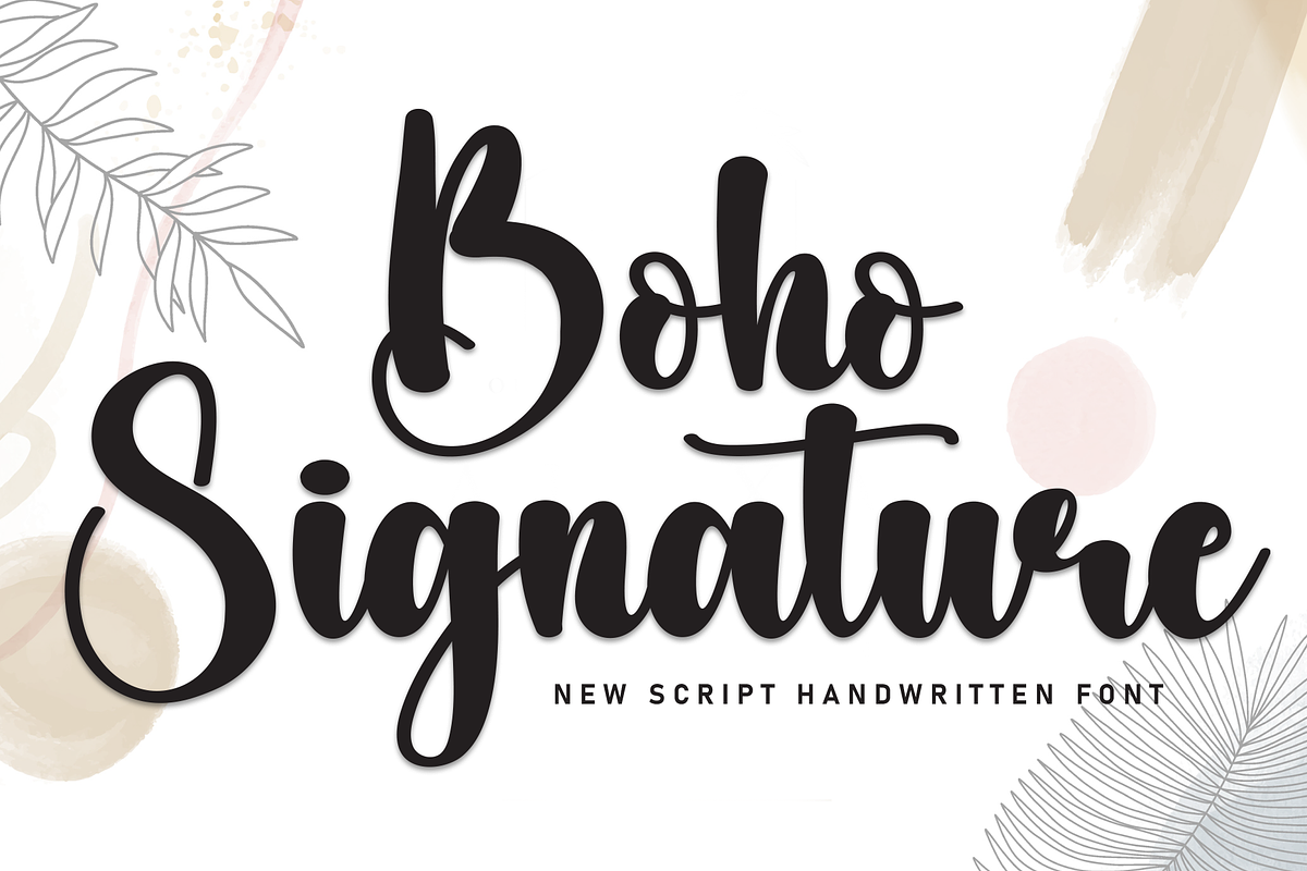 Boho Signature | Script Font, a Handwritten Font by Scratchones (Photo 1 of 8)