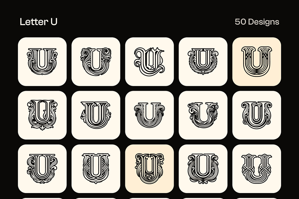 1400 Alphabet Letters Logo, a Solid Icon by Creative Stall (Photo 28 of 34)
