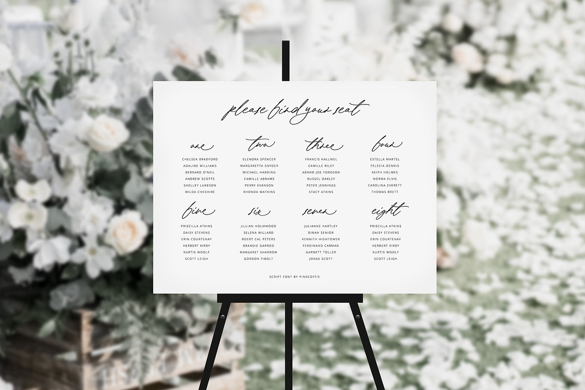 Wedding Calligraphy Font Duo Bundle, a Script Font by Pink Coffie (Photo 30 of 51)