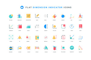 Dimension arrows geometric icons, an Object Illustration by Lemberg Vector