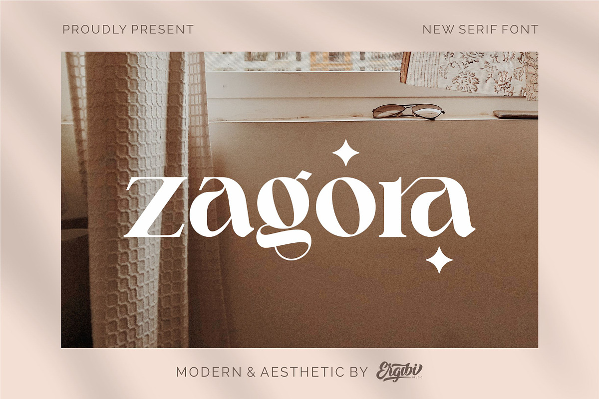 Zagora - Modern Font, a Serif Font by ErgibiStudio (Photo 1 of 10)