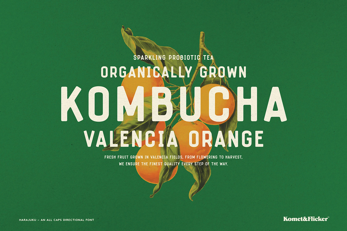 Harajuku - A Directional Font, a Sans Serif Font by Komet & Flicker (Photo 3 of 12)
