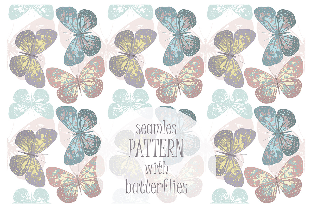 5 Seamless patterns with butterflies, a Pattern Graphic by Daria Maier (Photo 2 of 7)