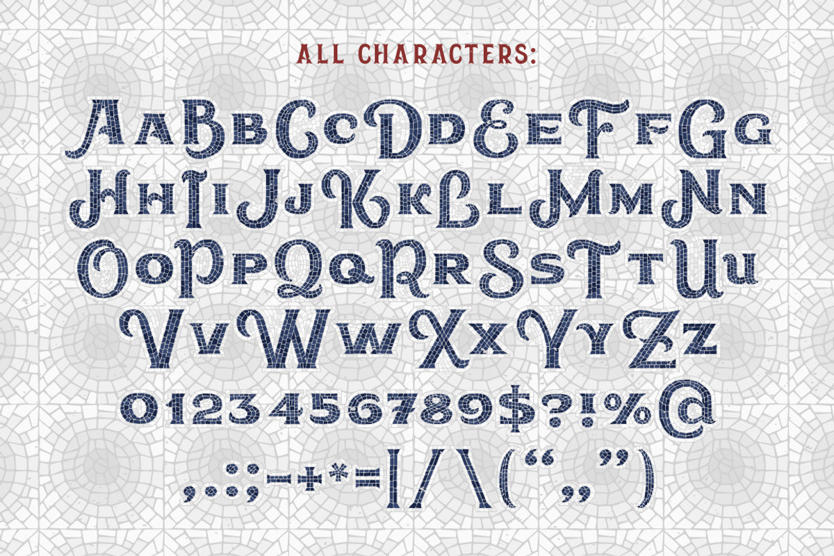 Mosaic Pool Typeface preview 3