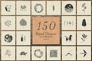 150 Hand Drawn Elements -Nature II-, an Animal Illustration by Michael Rayback Design (Thumbnail 1 of 8)