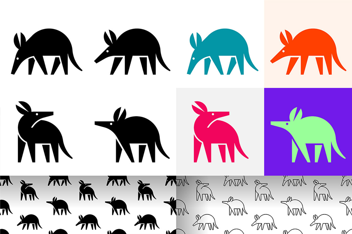 Aardvark Logo, a Graphic by NataliiaVolyk (Photo 1 of 6)