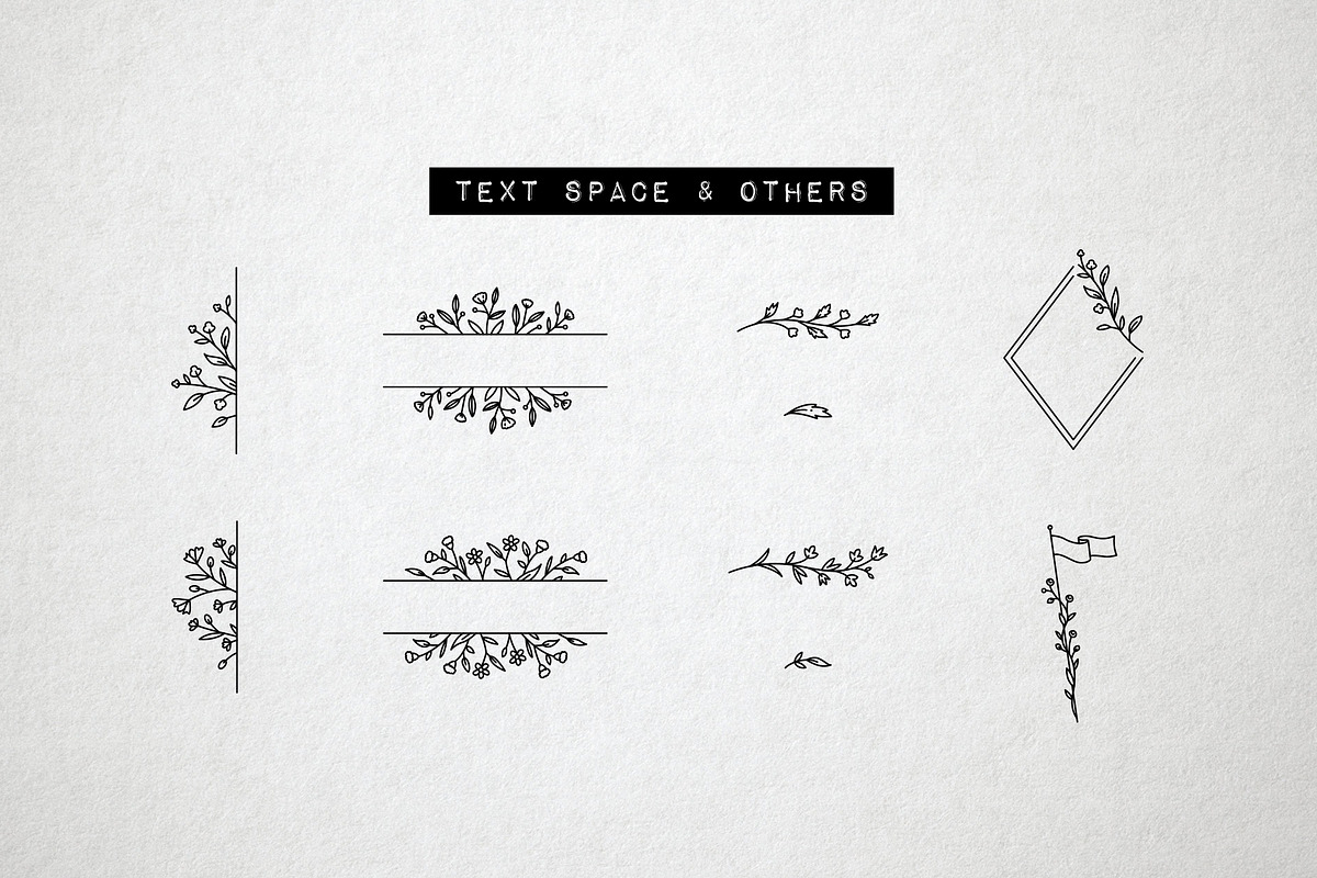 60 Flower Logo Borders, Floral Icons, an Outline Icon by Hatch Design Workshop (Photo 9 of 11)