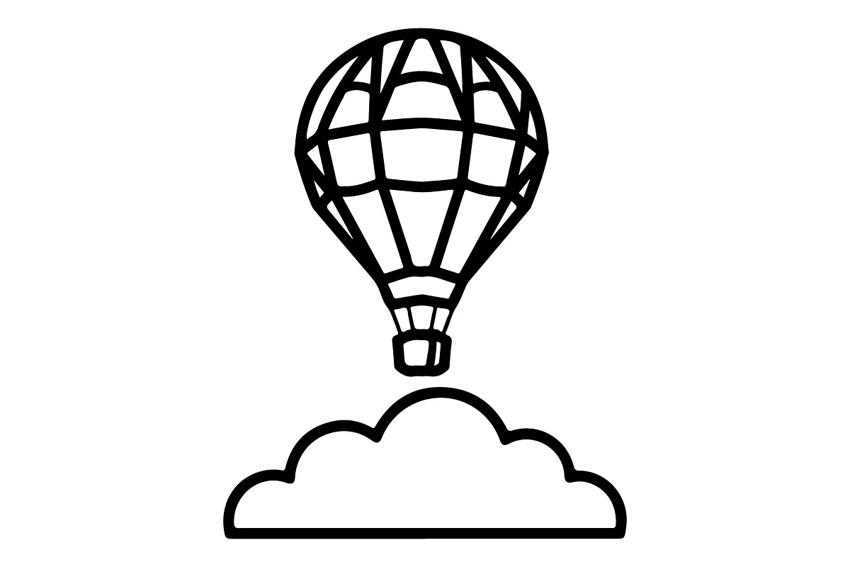 Hot Air Balloon Silhouette Bundle, an Object Illustration by Gaye Art (Photo 18 of 31)