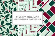 Merry Holiday Christmas Patterns, a Pattern Graphic by Haute Papier (Thumbnail 1 of 4)