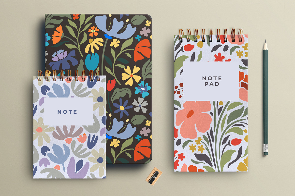 Modern Floral Seamless Patterns, a Pattern Graphic by Molly art (Photo 5 of 9)
