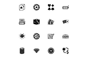 Gambling icon - Expand to any size -, an Object Illustration by Artsaba Family
