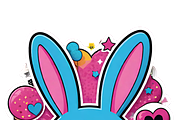 Cyberpunk Rabbit Stickers PNG & JPG, an Object Graphic by ETARA by Mea Hau (Thumbnail 14 of 14)