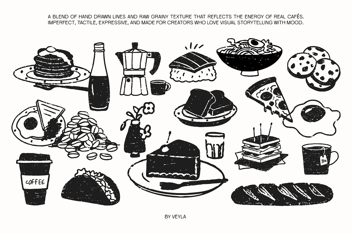 CAFÉ: Hand-Drawn Food Illustrations, a Food Illustration by Veyla (Photo 7 of 15)