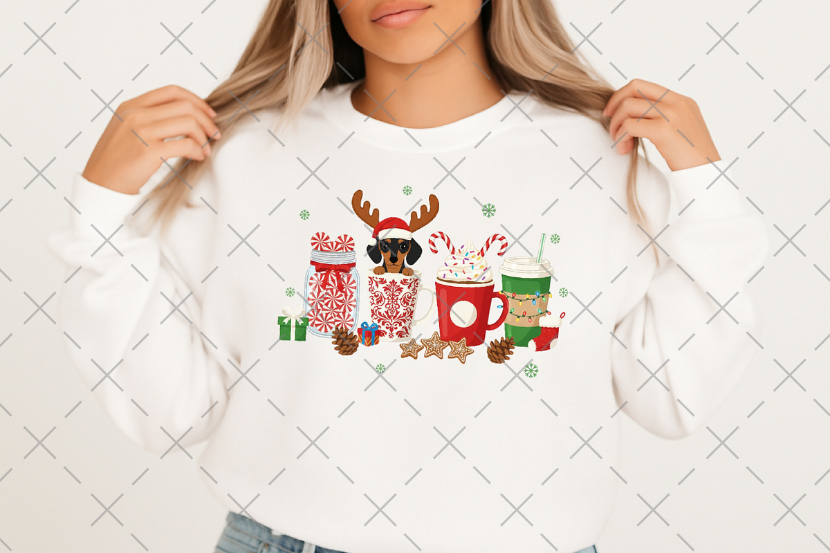 Dachshund Christmas Latte Coffee Png, an Illustration by Craft Nest (Photo 6 of 6)