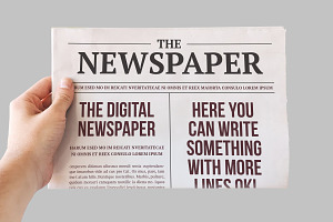 Newspaper Mockups Editable Content