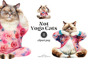 Not Yoga Cats, an Animal Illustration by TheCuteShop (Thumbnail 1 of 17)