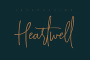 Heartwell Script Font, a Script Font by Deeezy (Thumbnail 5 of 6)